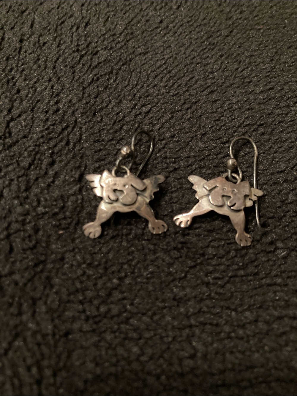 Sterling Silver Dog Earrings